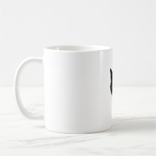 Caneca De Café Camiseta Gráfica Rosto de Gato Preto Olhos Azuis G