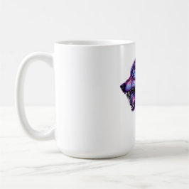 Caneca De Café Camiseta Gráfica Uivar de Lobo Galáxia Cósmica Cel