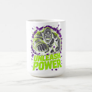 Caneca De Café Camiseta Gráfica Unleash Power Gorila