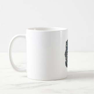 Caneca De Café Camiseta Gráfica Vetorial de Gato Preto Patriota (
