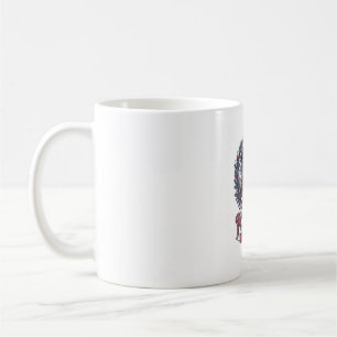 Caneca De Café Camiseta Gráfica Vetorial de Natal Patriótico