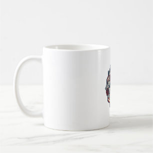 Caneca De Café Camiseta Gráfica Vetorial Jardim Rústico Patriota_