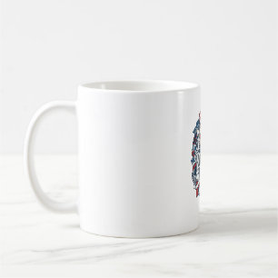 Caneca De Café Camiseta Gráfica Vetorial Patriótica de Scrapbooke