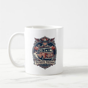 Caneca De Café Camiseta Gráfica Vetorial Patriótica de Van_1