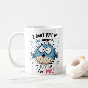 Caneca De Café Camiseta Infantil de Peixe-Puff Engraçada Eu Me