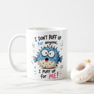 Caneca De Café Camiseta Infantil de Peixe-Puff Engraçada | Eu Me