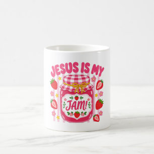 Caneca De Café Camiseta Jesus É Minha Geleia Morango Cute