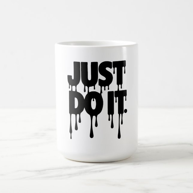 Caneca De Café Camiseta Just Do It! | Letras Negrito Retrô (Centro)