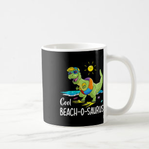 Caneca De Café Camiseta Kids Cool Beach-o-saurus Dino Na Praia Va