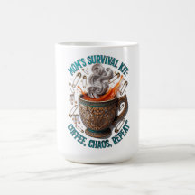 Camiseta Kit de Sobrevivência da Mamãe | Café Caos
