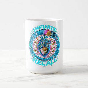 Caneca De Café Camiseta Masculina Gráfica Coração Cibernético de