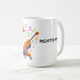 Caneca De Café Camiseta "Melody Mutt" - Desenho Caprichoso de Cac