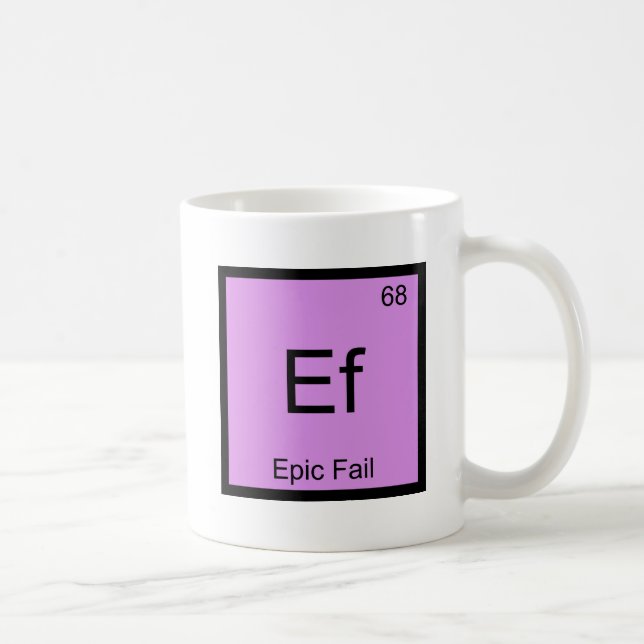 Caneca De Café Camiseta Meme Símbolo de Elemento Químico Ef - Fal (Direita)
