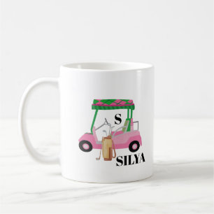 Caneca De Café Camiseta Minimalista de Carrinho de Golfe Fofo – V