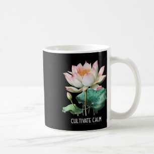 Caneca De Café Camiseta Minimalista de Yoga com Dito de Mindfulne
