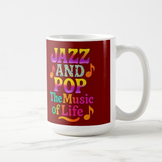 Caneca De Café Camiseta music of life (Direita)