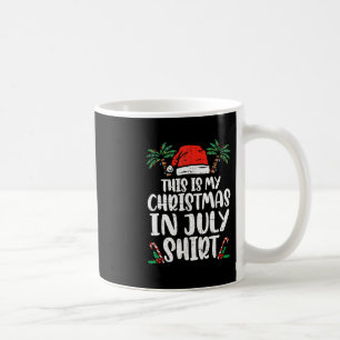 Caneca De Café Camiseta Natal Em Julho Chapéu Do Papai Noel Verão