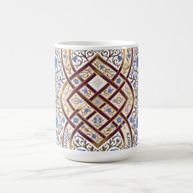 Caneca De Café Camiseta Nó da Infinidade Eternamente Entrelaçados (Centro)