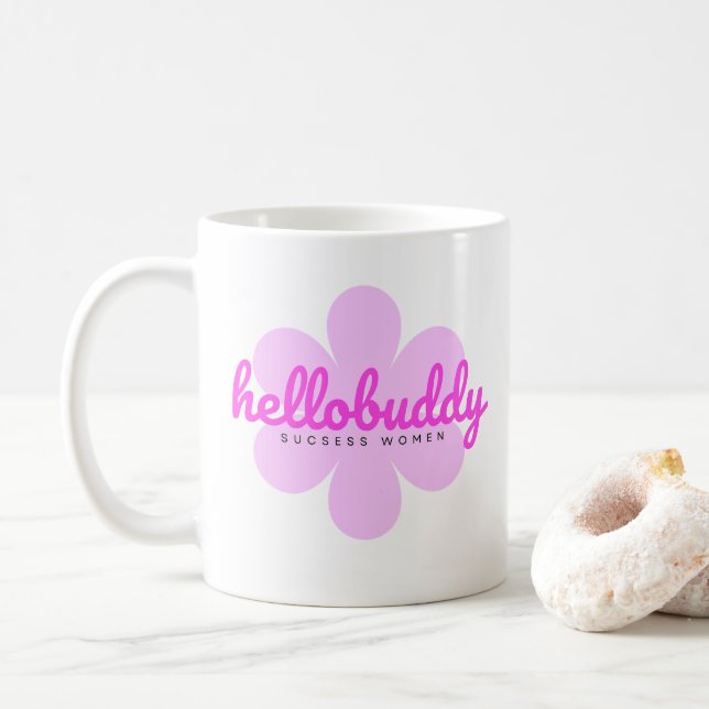 Caneca De Café camiseta olá amigo (Com Donut)