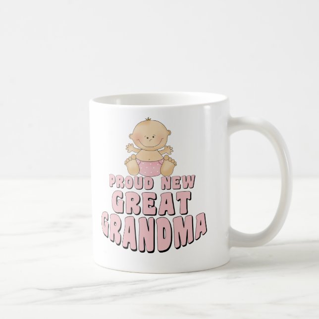 Caneca De Café Camiseta Orgulhosa Nova Bisavó (Direita)