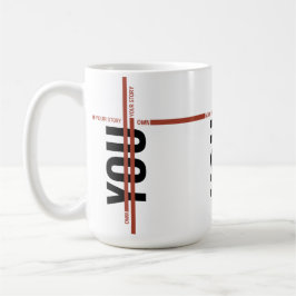 Caneca De Café Camiseta Own Your Story – Citação Motivacional Neg