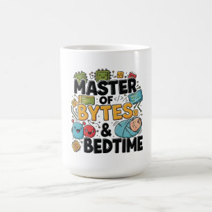 Caneca De Café Camiseta Pai da Hora de Dormir e Bytes