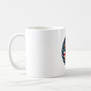 Caneca De Café Camiseta Patriótica Vintage Retriever Dourado Libe