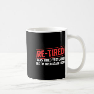 Caneca De Café Camiseta Preguiçosa Definição Re-aposentada Citaçã