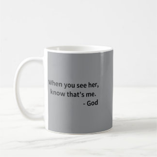 Caneca De Café Camiseta Presente de Deus Engraçado Quando Vê