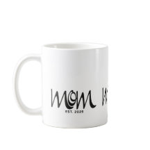 Camiseta Preta Mãe Estabelecida Script