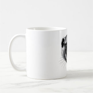 Caneca De Café Camiseta preto e branco