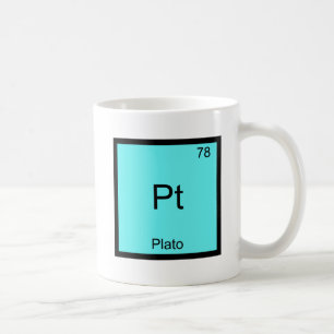 Caneca De Café Camiseta Pt - Plato Elemento Divertido Símbolo Quí