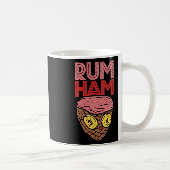 Caneca De Café Camiseta Rum Ham I Churrasco Engraçado S  (Direita)