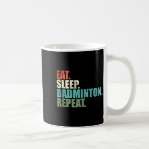 Caneca De Café Camiseta sem mangas de jogador de badminton retrô