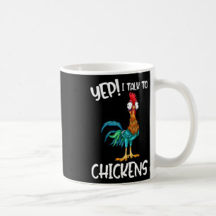 Caneca De Café Camiseta Sim, Eu Falo Com Frangos Roupas De Frango