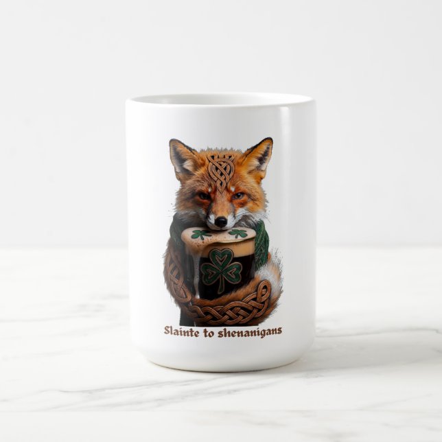 Caneca De Café Camiseta Sly Emerald Fox Toast  (Centro)