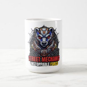 Caneca De Café Camiseta Street Mechanic Unstoppable Force Bear