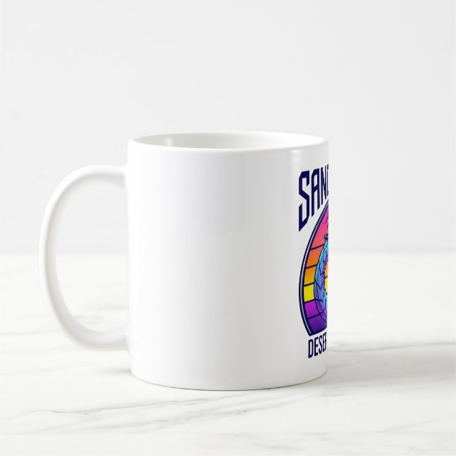 Caneca De Café Camiseta Synthwave do Clube de Surf de Verme do De (Esquerda)
