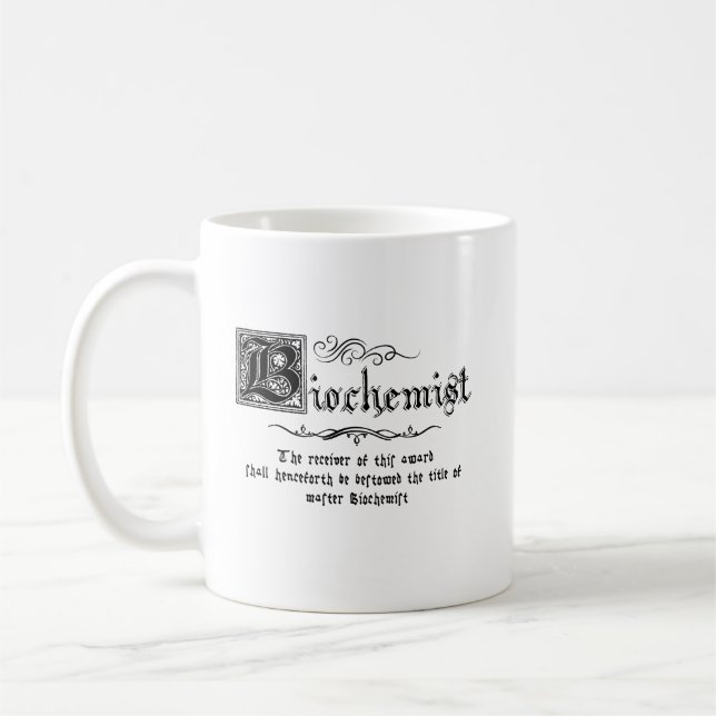 Caneca De Café Camiseta-T Mestra Bioquímica Medieval (Esquerda)