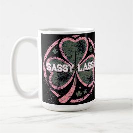Caneca De Café Camiseta Tinta Rosa Sassy Lassy Grunge