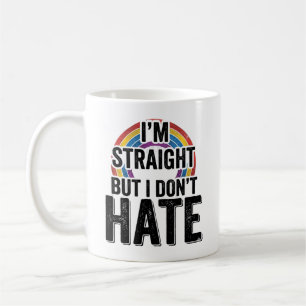 Caneca De Café Camiseta Tipografia Vintage Arco-íris Aliado Reto_