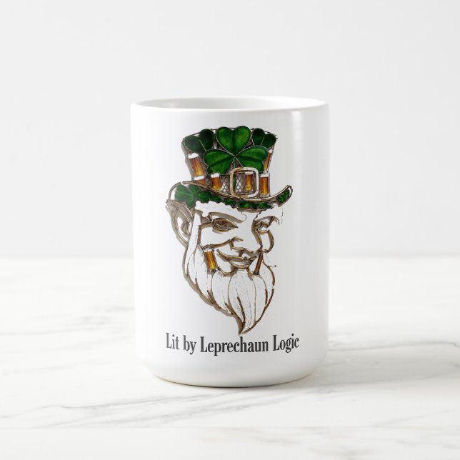 Caneca De Café Camiseta Travessuras de Lanterna do Leprechaun  (Centro)