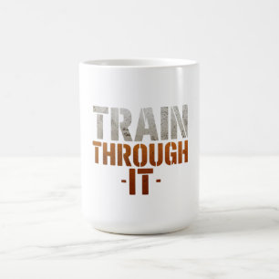Caneca De Café Camiseta Treino Através Dela Motivação de Treino