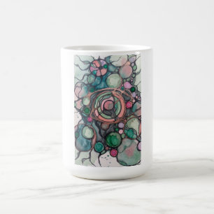 Caneca De Café Camiseta Unisex de Arte Neurográfica Abstrata Orgâ