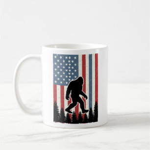 Caneca De Café Camiseta Vetorial Vintage da Bandeira Americana Bi