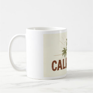 Caneca De Café Camiseta Vintage California Estampa Retro de Pal