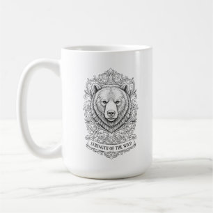 Caneca De Café Camiseta Vintage da Força do Urso Selvagem
