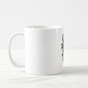 Caneca De Café Camiseta Vintage de Arte de Linha de Preguiça Retr