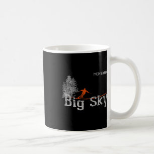 Caneca De Café Camiseta Vintage de Esqui Big Sky Montana Estilo d