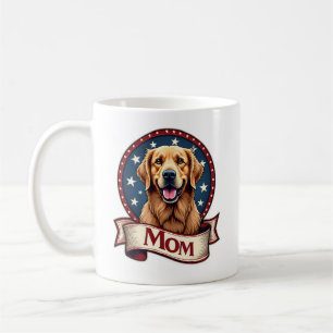 Caneca De Café Camiseta Vintage de Mãe de Cachorro Patriótica Gol